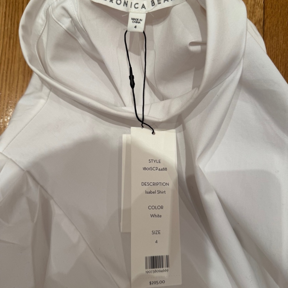 VERONICA BEARD - Isabel Shirt - White - NWT - Picture 6 of 7